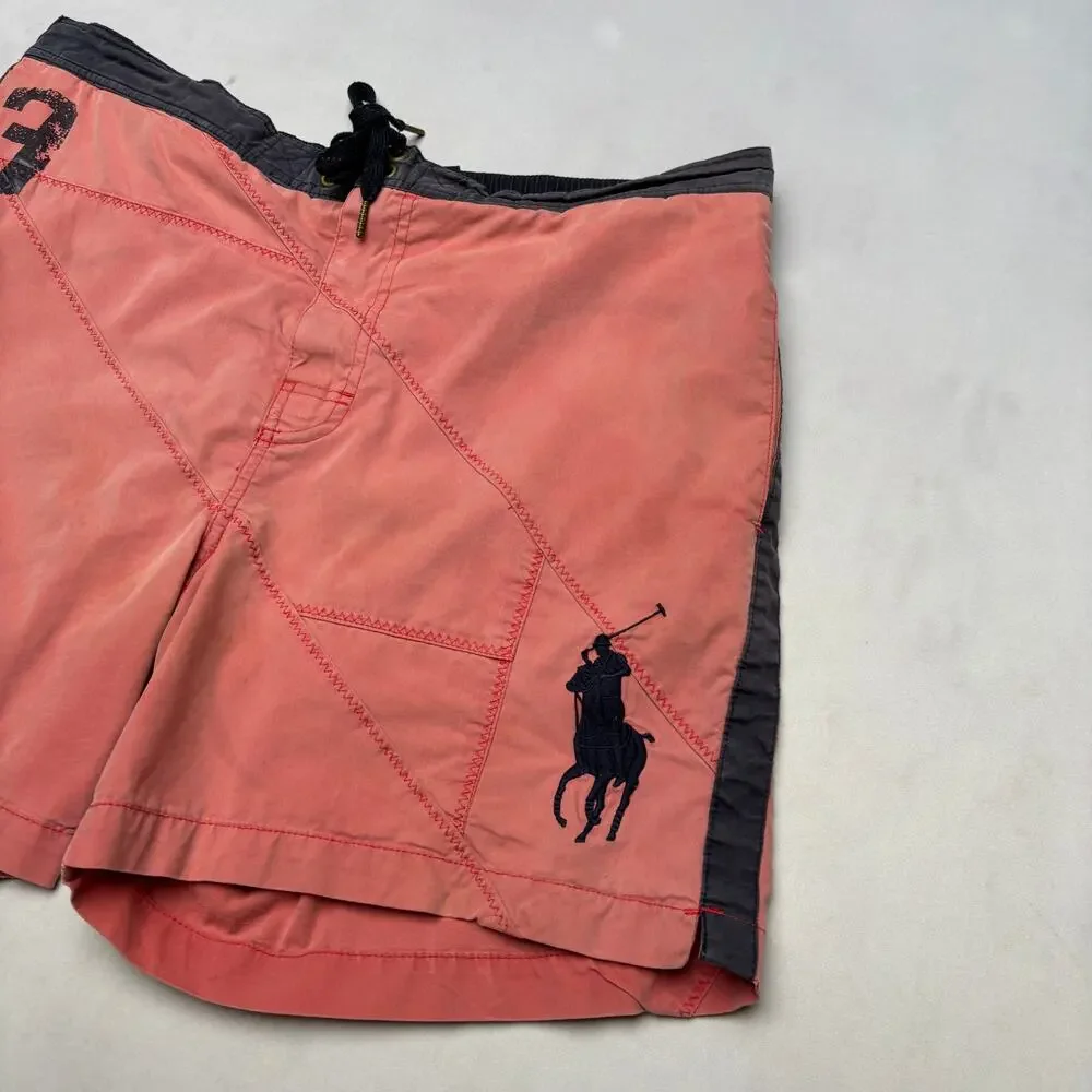 Vintage Polo Ralph Lauren Yacht Club RYC Big Pony Swim Shorts Men's Medium